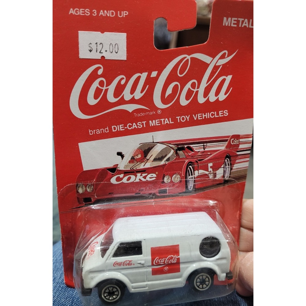 1988 Coca-Cola Die-Cast Metal Toy Van Truck White Red Coke NIB Hartoy
